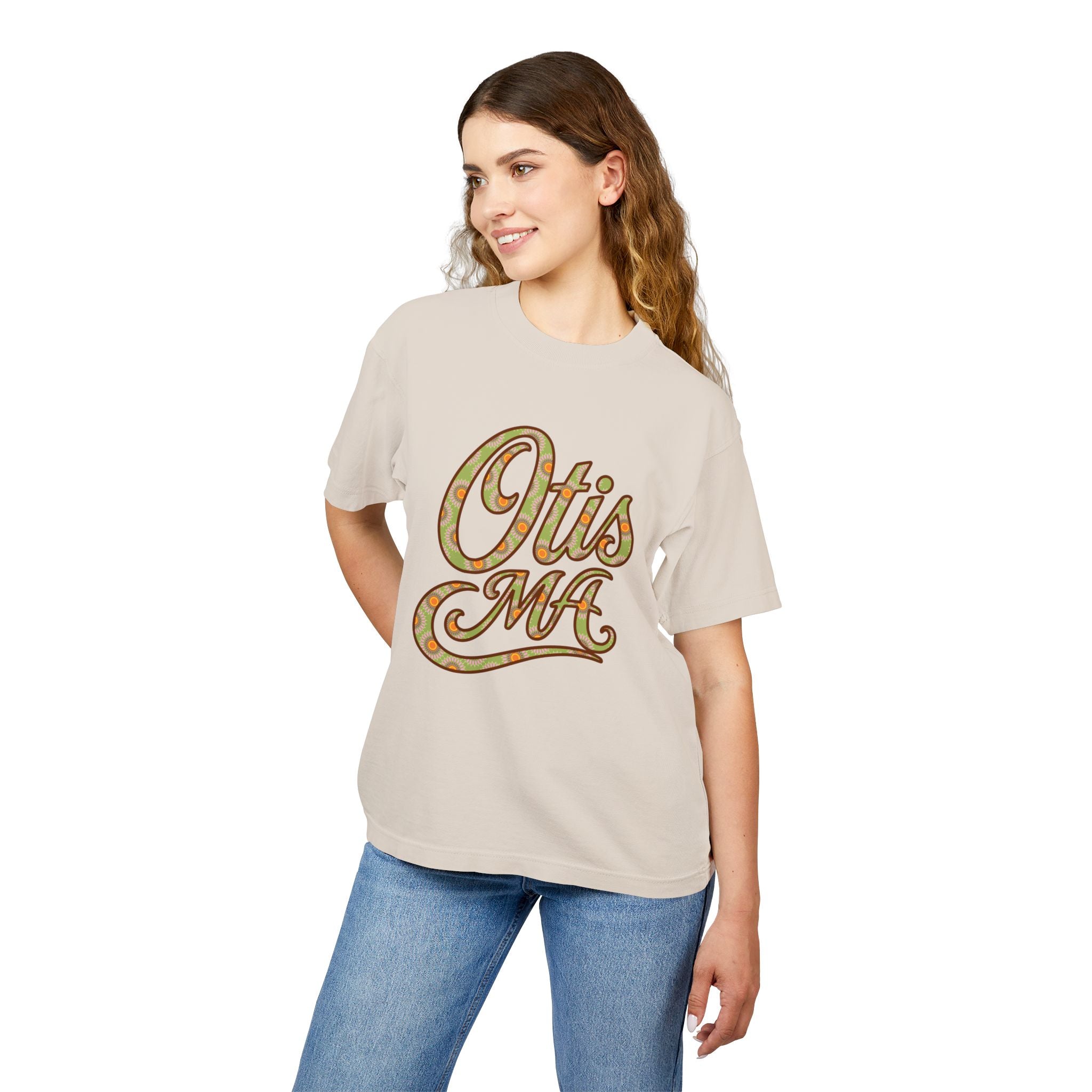 Otis MA Floral Script Heavyweight Tee