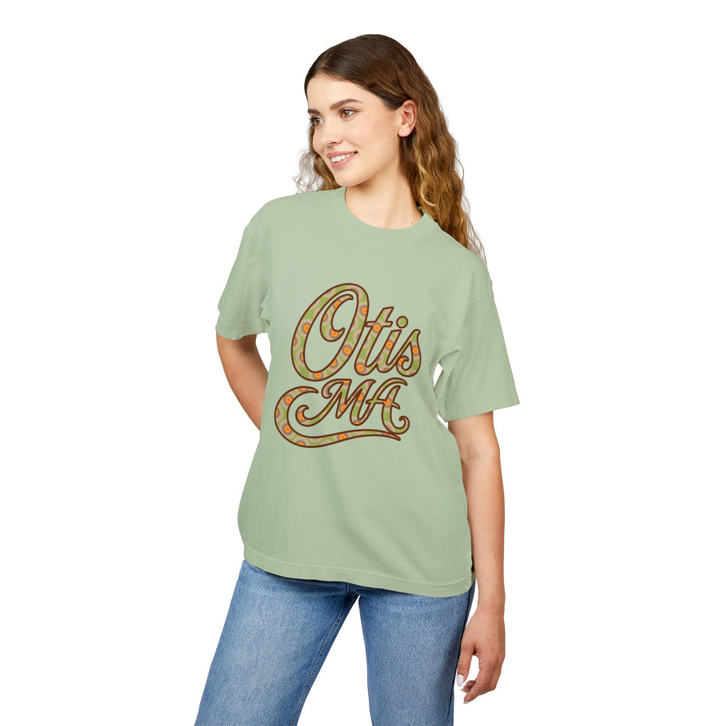 Otis MA Floral Script Heavyweight Tee