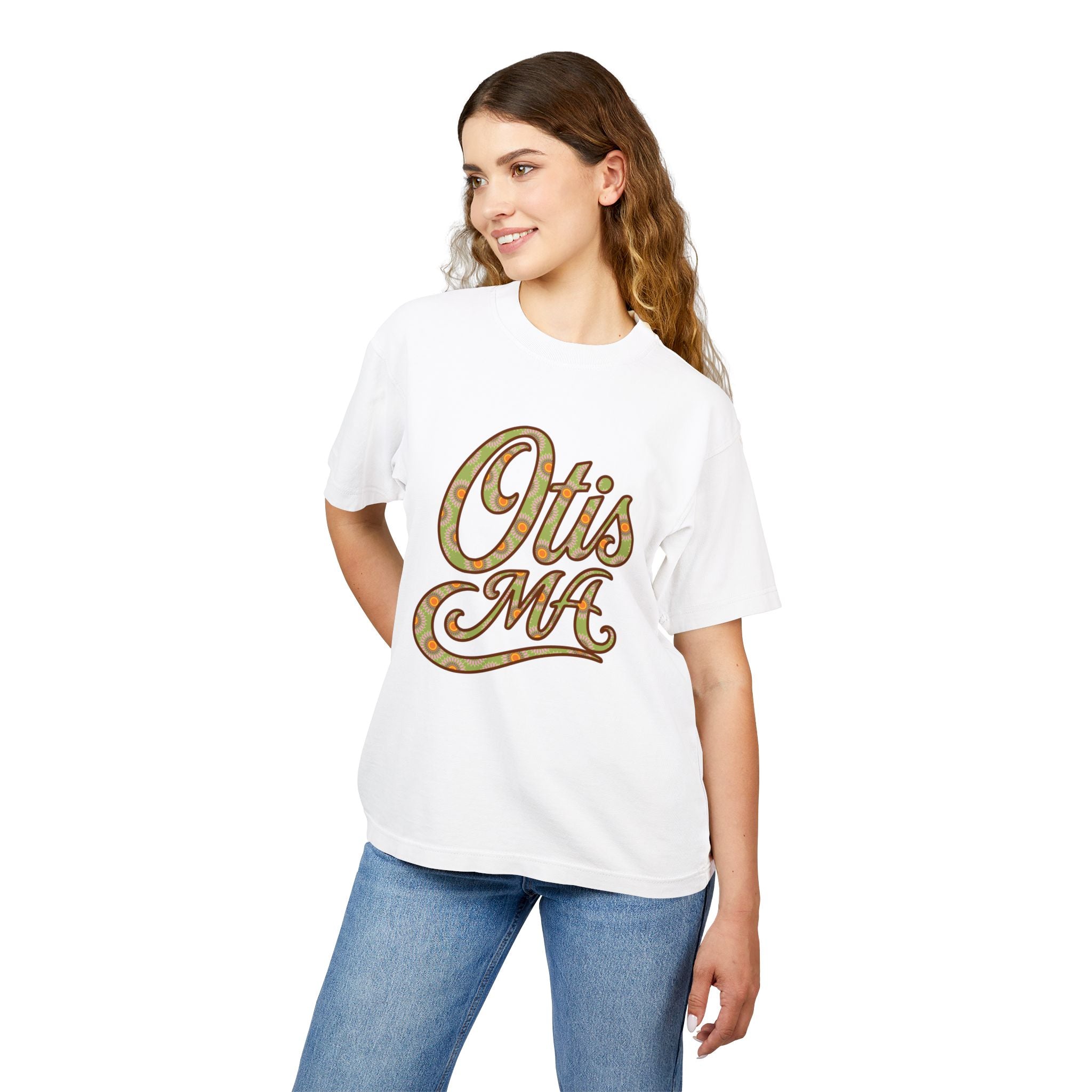 Otis MA Floral Script Heavyweight Tee